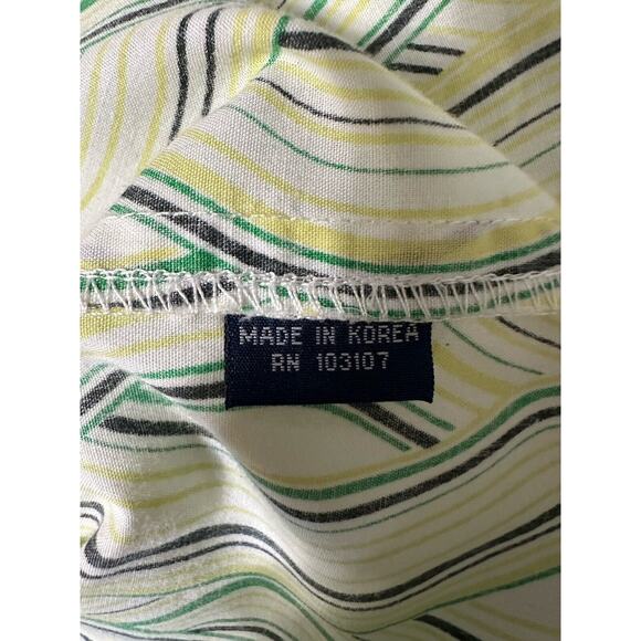 Raw Blue Nu Realms shirt Mens 3XL Multi Colored Striped Button Down Cuff Sleeves - Picture 13 of 14